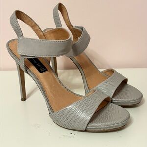 Steve Madden Razel Sanadal Gray Stiletto size 8